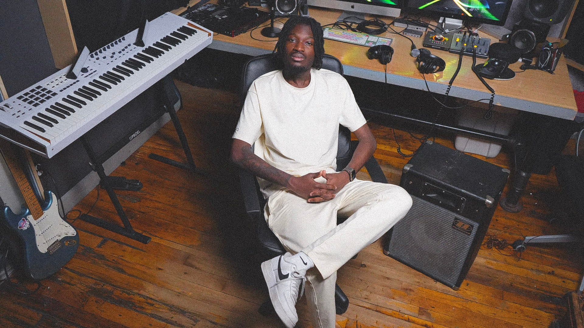 Confident man wearing MOONWEAR loungewear